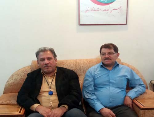 حضور آقای عباس بیداری در دفتر انجمن نجات شعبه خوزستان
