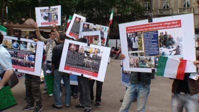 Ex-members rally in Paris and MKO members violence