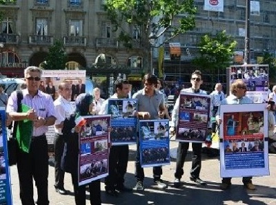 MKO defectors gathering in Saint Michelle Square, Paris