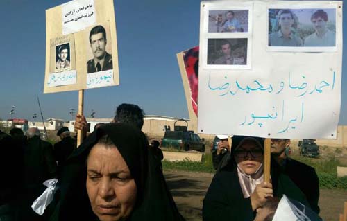 حمایت خانواده های کرمانشاهی از تحصن مقابل کمپ لیبرتی و خواهان پیوستن به آنها