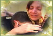 Mrs. Marzieh Qorsi returned home and after a longtime of separation from her beloved son, saw him