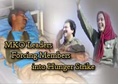 Leaders of the anti-Iran terrorist group, the Mojahedin-e Khalq Organization (MKO), force the group members into hunger strike